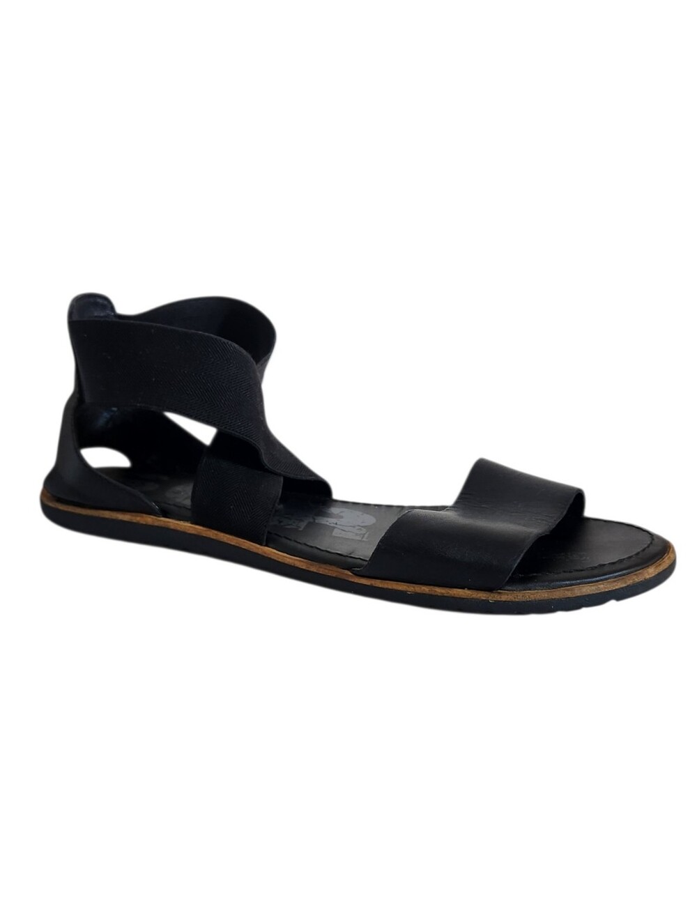 Sorel Ella Slip On Sandals Leather Elastic Straps Size 9